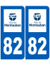 immatriculation Montauban 82 - Sticker/autocollant