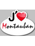 j'aime Montauban (15x11cm) - Sticker/autocollant