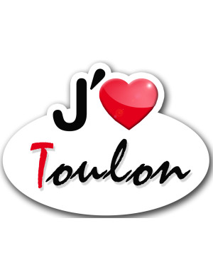 j'aime Toulon (5x3.7cm) - Sticker/autocollant