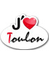 j'aime Toulon (5x3.7cm) - Sticker/autocollant