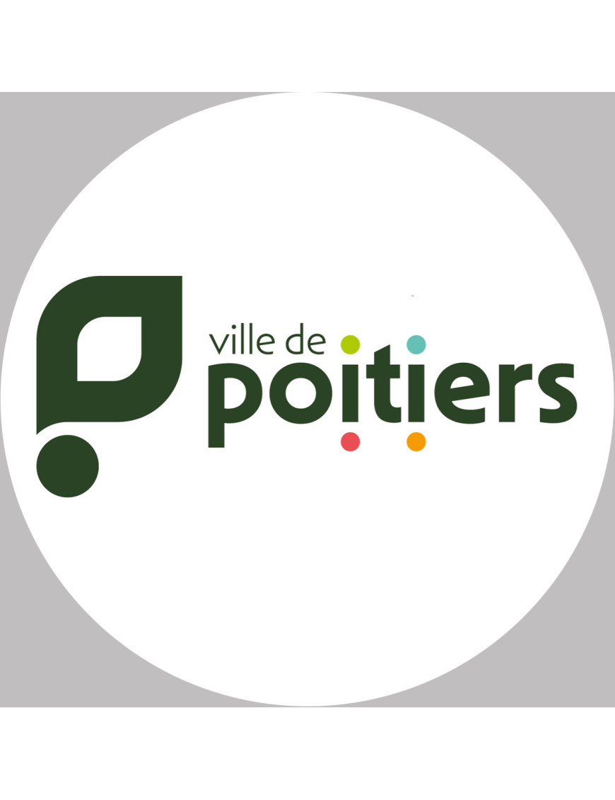 Poitiers - 10x10cm - Sticker/autocollant