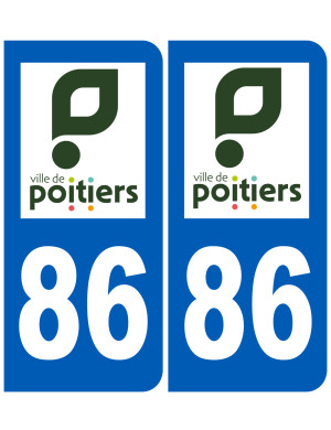 immatriculation Poitiers 86 - Sticker/autocollant