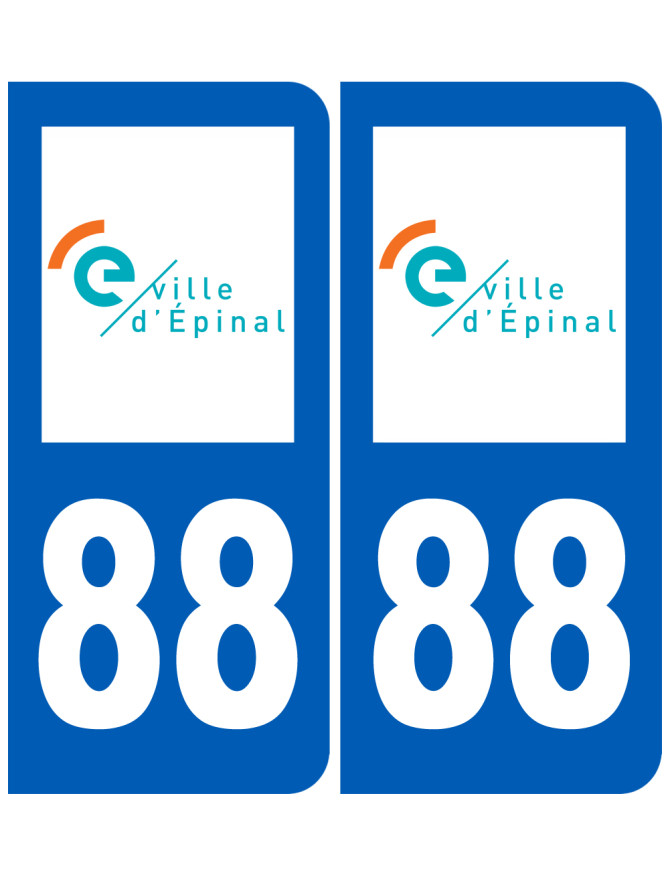 immatriculation Épinal 88 - Sticker/autocollant
