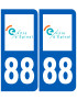 immatriculation Épinal 88 - Sticker/autocollant