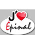 j'aime Épinal (5x3.7cm) - Sticker/autocollant