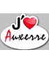 j'aime Auxerre (5x3.7cm) - Sticker/autocollant
