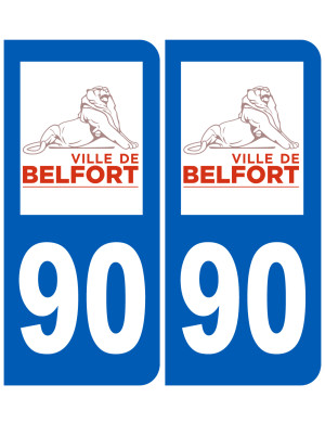 immatriculation Belfort 90 - Sticker/autocollant