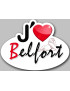 j'aime Belfort (15x11cm) - Sticker/autocollant