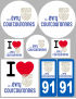 Évry-Courcouronnes - 8 autocollants variés - Sticker/autocollant