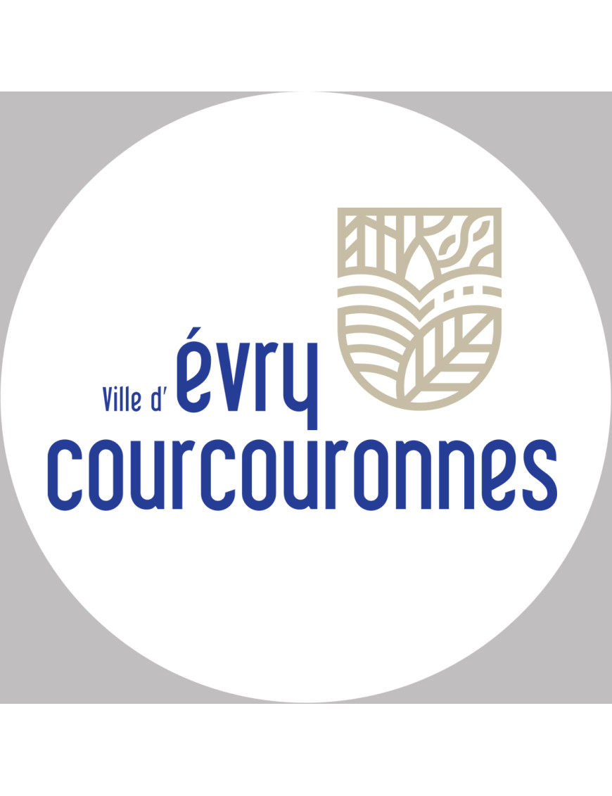 Évry-Courcouronnes - 5x5cm - Sticker/autocollant Évry-Courcouronnes - 5x5cm - Sticker/autocollant