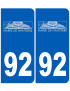 immatriculation Nanterre 92 - Sticker/autocollant