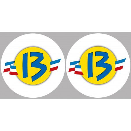 Les Bouches du Rhône 13  - 2fois 5cm - Sticker/autocollant