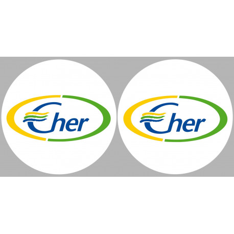 Le Cher 18  - 2fois 5cm - Sticker/autocollant