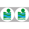 la Moselle (2fois 5cm) - Sticker/autocollant