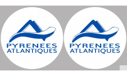 les Pyrénées Atlantique (2fois 5cm) - Sticker/autocollant