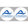les Pyrénées Atlantique (2fois 5cm) - Sticker/autocollant
