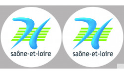 la Saône et Loire (2fois 5cm) - Sticker/autocollant