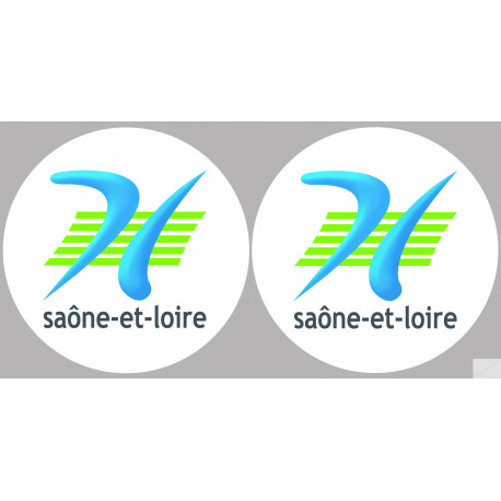 la Saône et Loire (2fois 5cm) - Sticker/autocollant