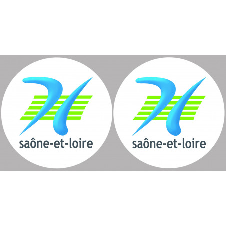 la Saône et Loire (2fois 5cm) - Sticker/autocollant