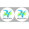 la Saône et Loire (2fois 5cm) - Sticker/autocollant