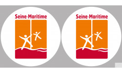 la Seine Maritime (2fois 5cm) - Sticker/autocollant