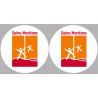 la Seine Maritime (2fois 5cm) - Sticker/autocollant