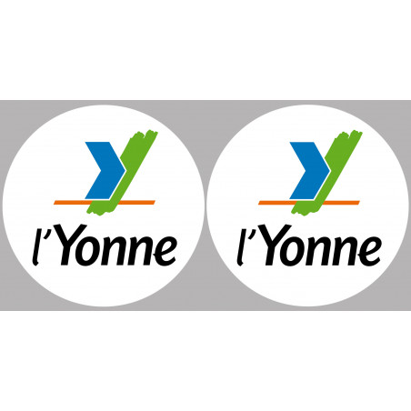 l'Yonne (2fois 5cm) - Sticker/autocollant