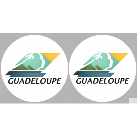 la Guadeloupe (2fois 5cm) - Sticker/autocollant