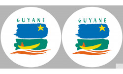 la Guyane (2fois 5cm) - Sticker/autocollant