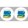 la Guyane (2fois 5cm) - Sticker/autocollant