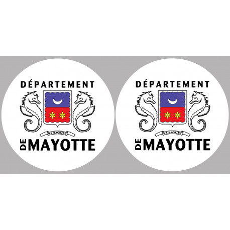 Mayotte - 2fois 5cm - Sticker/autocollant
