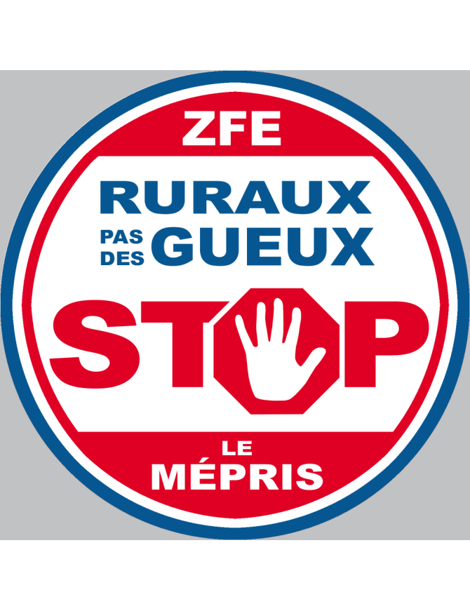 ZFE ruraux gueux (5x5cm) - Sticker/autocollant