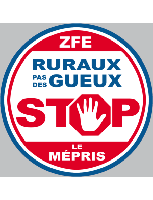ZFE ruraux gueux (20x20cm) - Sticker/autocollant