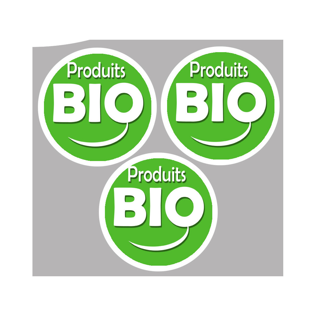 produit bio (3 fois 5cm) - Sticker / autocollant