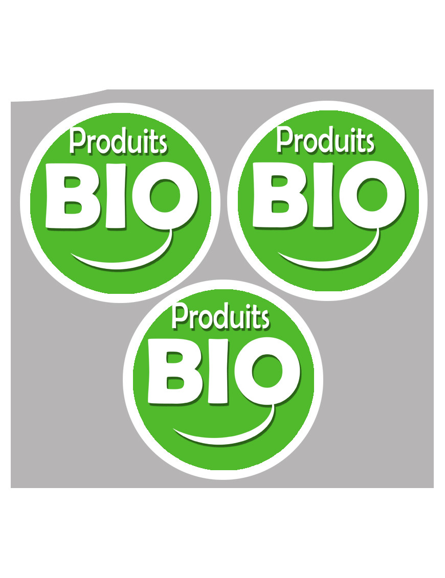produit bio (3 fois 5cm) - Sticker / autocollant