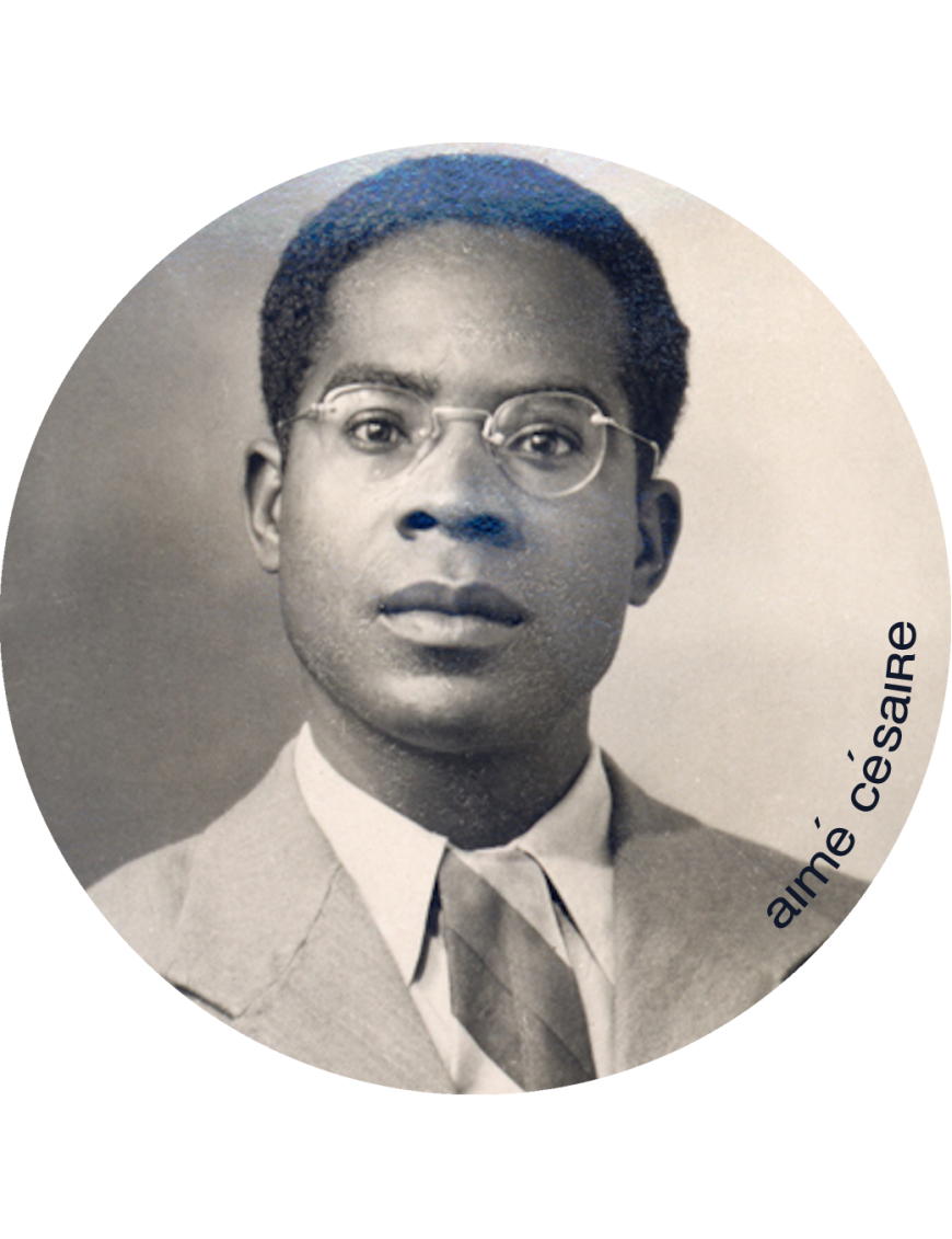 Aimé CESAIRE (5x5cm) - Sticker/autocollant