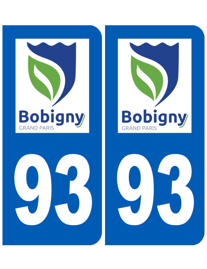 immatriculation Bobigny 93 - Sticker/autocollant