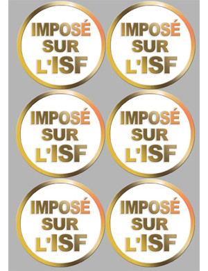Imposé sur l'ISF (6 fois 9.5x9.5cm) - Sticker/autocollant