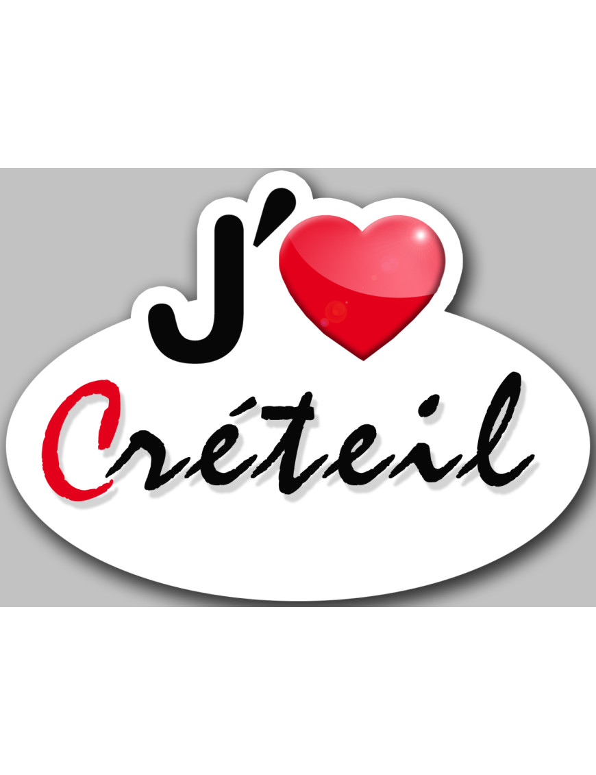 j'aime Créteil (5x3.7cm) - Sticker/autocollant j'aime Créteil (5x3.7cm) - Sticker/autocollant