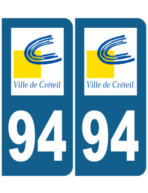 immatriculation Créteil 94 - Sticker/autocollant