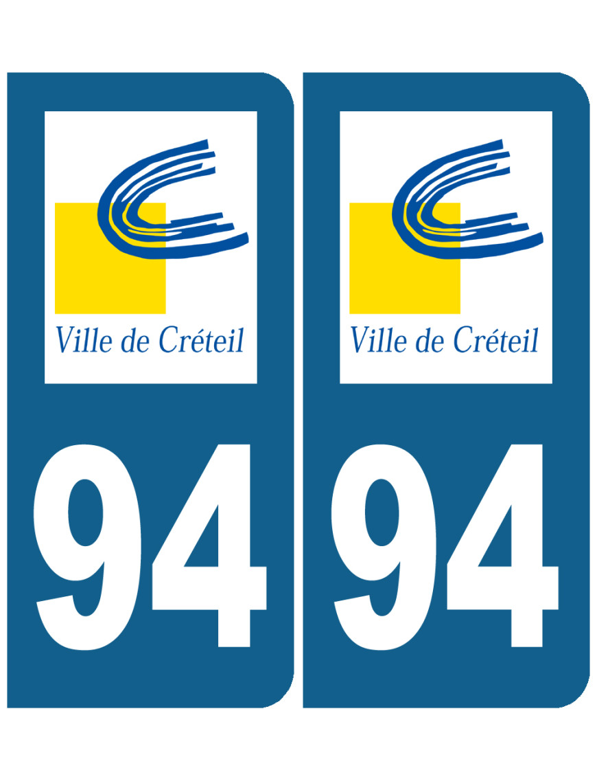 immatriculation Créteil 94 - Sticker/autocollant