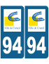 immatriculation Créteil 94 - Sticker/autocollant