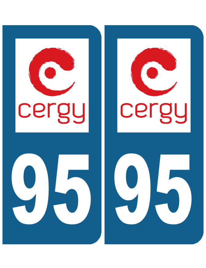 immatriculation Cergy 95 - Sticker/autocollant