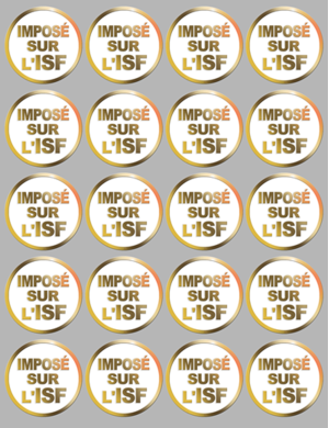 Imposé sur l'ISF (20 fois 5x5cm) - Sticker/autocollant