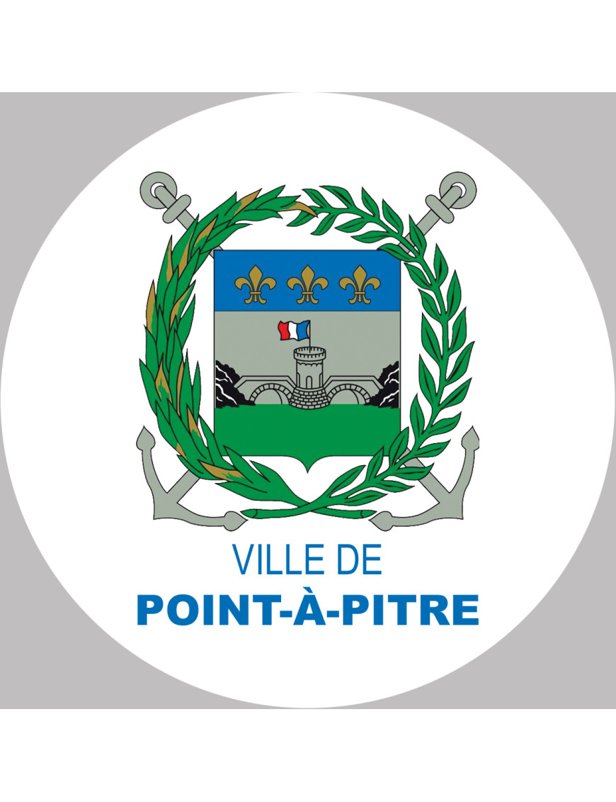 Pointe-à-Pitre - 10x10cm - Sticker/autocollant Pointe-à-Pitre - 10x10cm - Sticker/autocollant