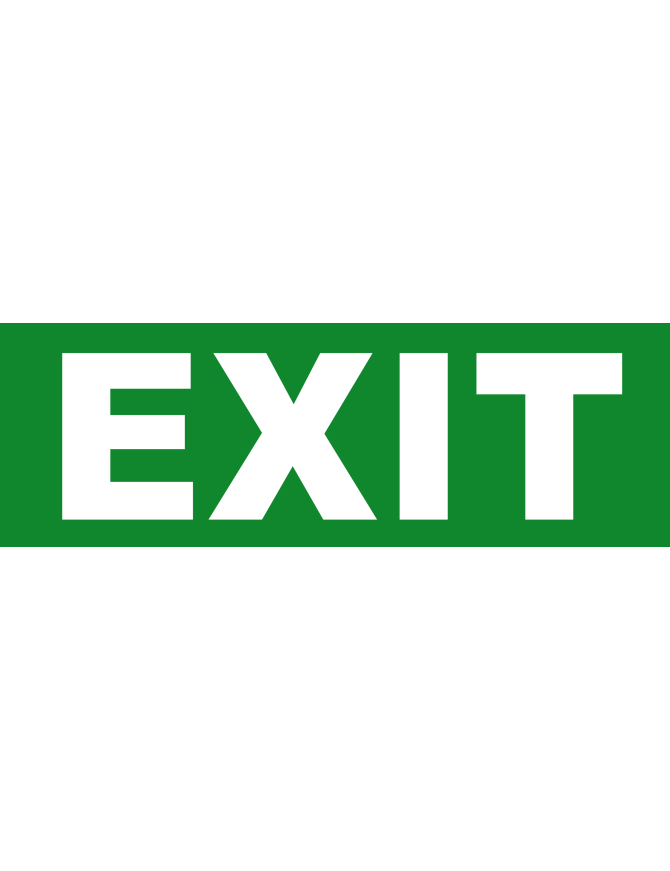 EXIT (30x10cm) - sticker/autocollant