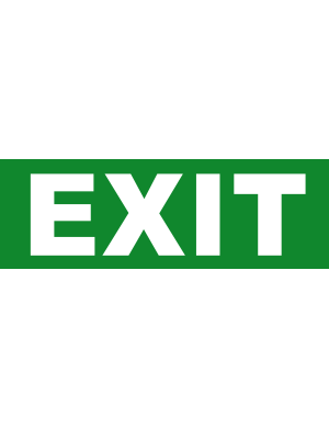 EXIT (20x6.5cm) - sticker/autocollant
