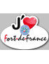 j'aime Fort de France (15x11cm) - Sticker/autocollant