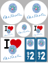 Fort de France - 8 autocollants variés - Sticker/autocollant