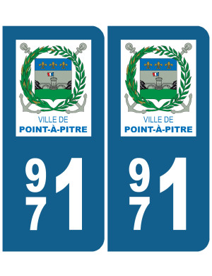 immatriculation Pointe-à-Pitre 971 - Sticker/autocollant